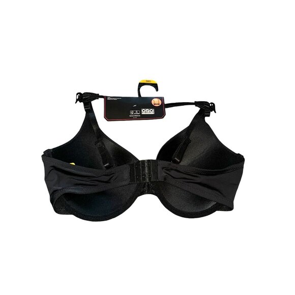 No Boundaries Black T-Shirt Bra 38D With Adjustable Straps & Hook Closure - Picture 3 of 5